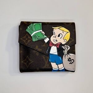 Vintage Louis Vuitton Wallet with Richie Rich Design